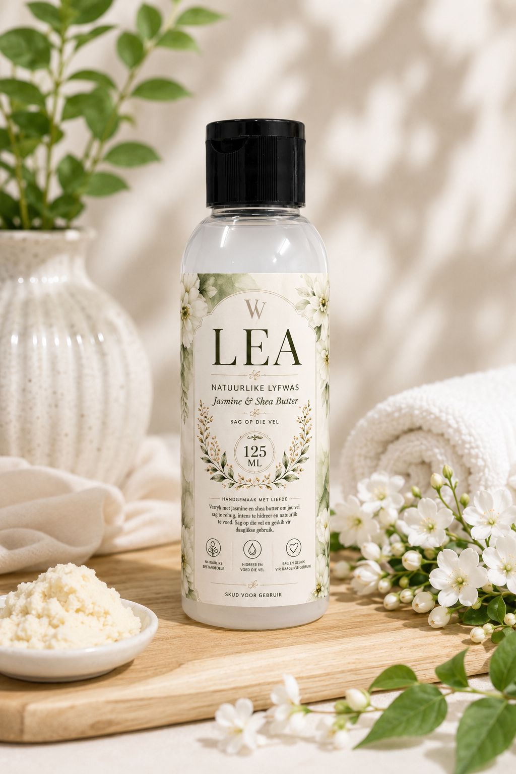 LEA Natural Body Wash | Jasmine & Shea Butter | 125ml Sample